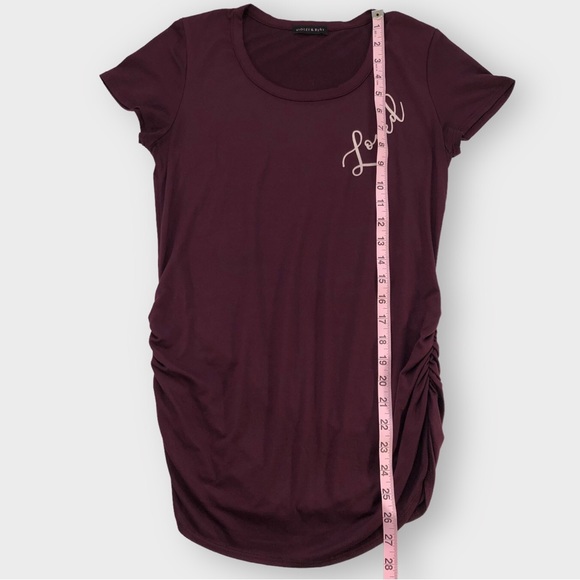 Violet & Ruby, “Loved“ Graphic, Ruched Sides Tee - Picture 7 of 13